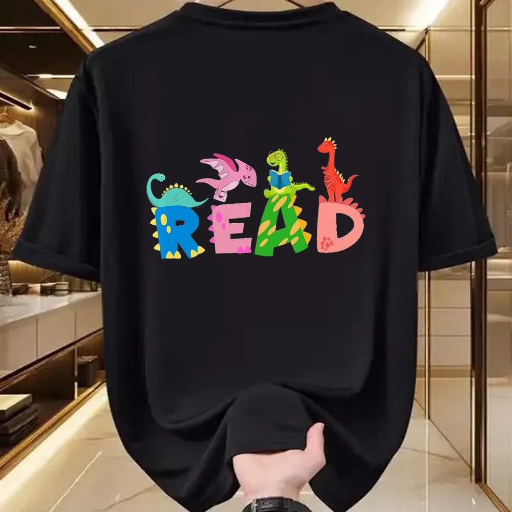 Best Dinosaur Lover Shirt, Funny Dinosaur UnisexT-Shirt/Hoodie/Sweatshirt HLT00 - Funny Reading Dinosaur T rex Dino Book Lover T-Shirt, Men, Black, 3X-Large