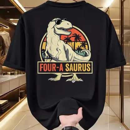 Best Dinosaur Lover Shirt, Funny Dinosaur UnisexT-Shirt/Hoodie/Sweatshirt HLT00 - Four a Saurus Birthday T Rex 4 Year Old Dino 4th Dinosaur T-Shirt