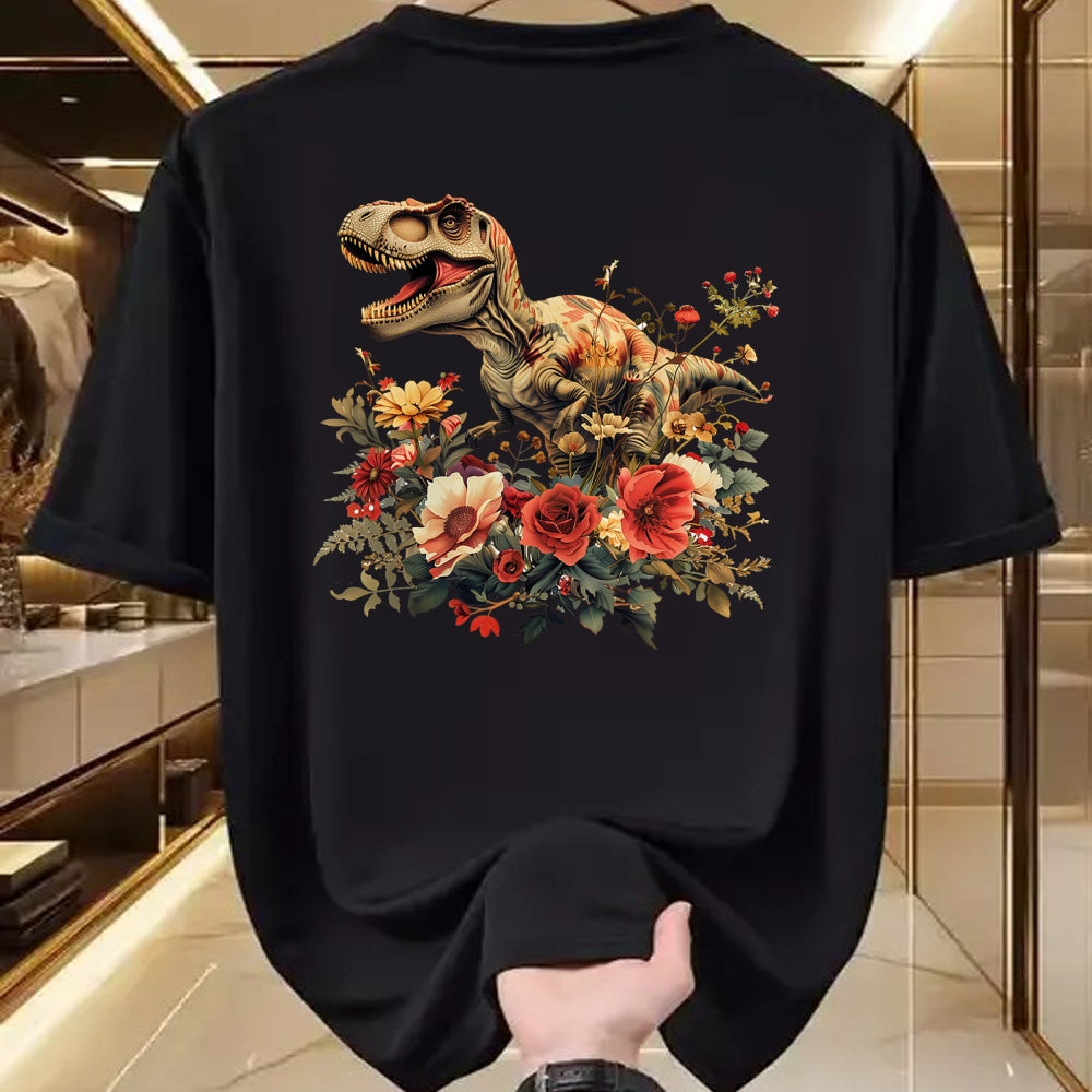Best Dinosaur Lover Shirt, Funny Dinosaur UnisexT-Shirt/Hoodie/Sweatshirt HLT00 - Dinosaur Dino Trex Floral Flower Graphic T-Shirt