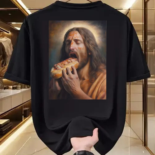 Dog Love Shirt, Dog Lover Gift T-Shirt/Hoodie/Sweatshirt HLT00 - Jesus loves hot dogs T-Shirt