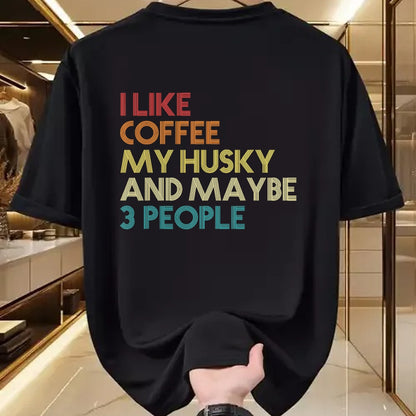 Dog Love Shirt, Dog Lover Gift T-Shirt/Hoodie/Sweatshirt HLT00 - Siberian Husky Dog Owner Coffee Lovers Quote Vintage Retro T-Shirt