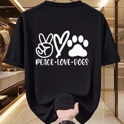 Dog Love Shirt, Dog Lover Gift T-Shirt/Hoodie/Sweatshirt HLT00 - Retro Vintage Peace Love Dog Tshirt Funny Dog Lover Gifts T-Shirt