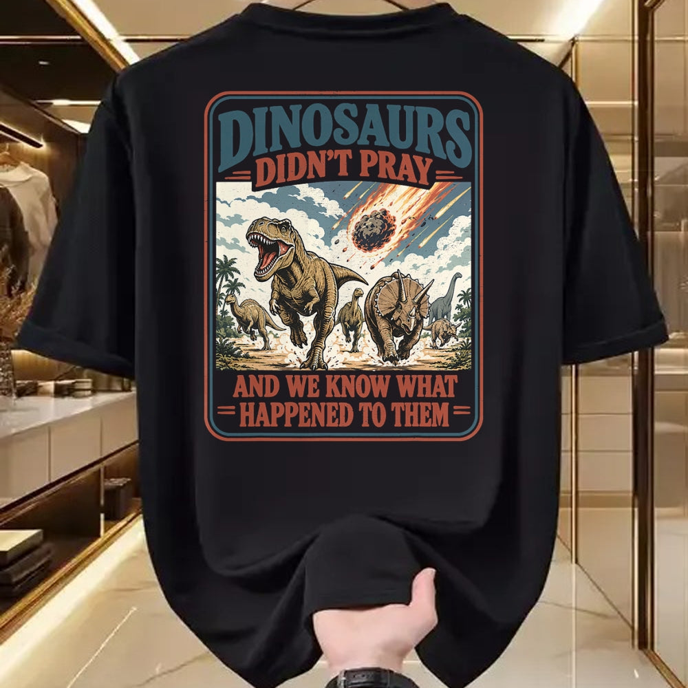 Best Dinosaur Lover Shirt, Funny Dinosaur UnisexT-Shirt/Hoodie/Sweatshirt HLT00 - Dinosaurs Didn_t Pray Funny Dinosaur Christian Humor Faith T-Shirt (2)
