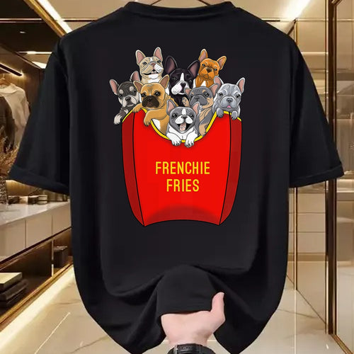 Dog Love Shirt, Dog Lover Gift T-Shirt/Hoodie/Sweatshirt HLT00 - Frenchie Fries Shirt French Bulldog Dog Mom Dog Dad Cute T-Shirt