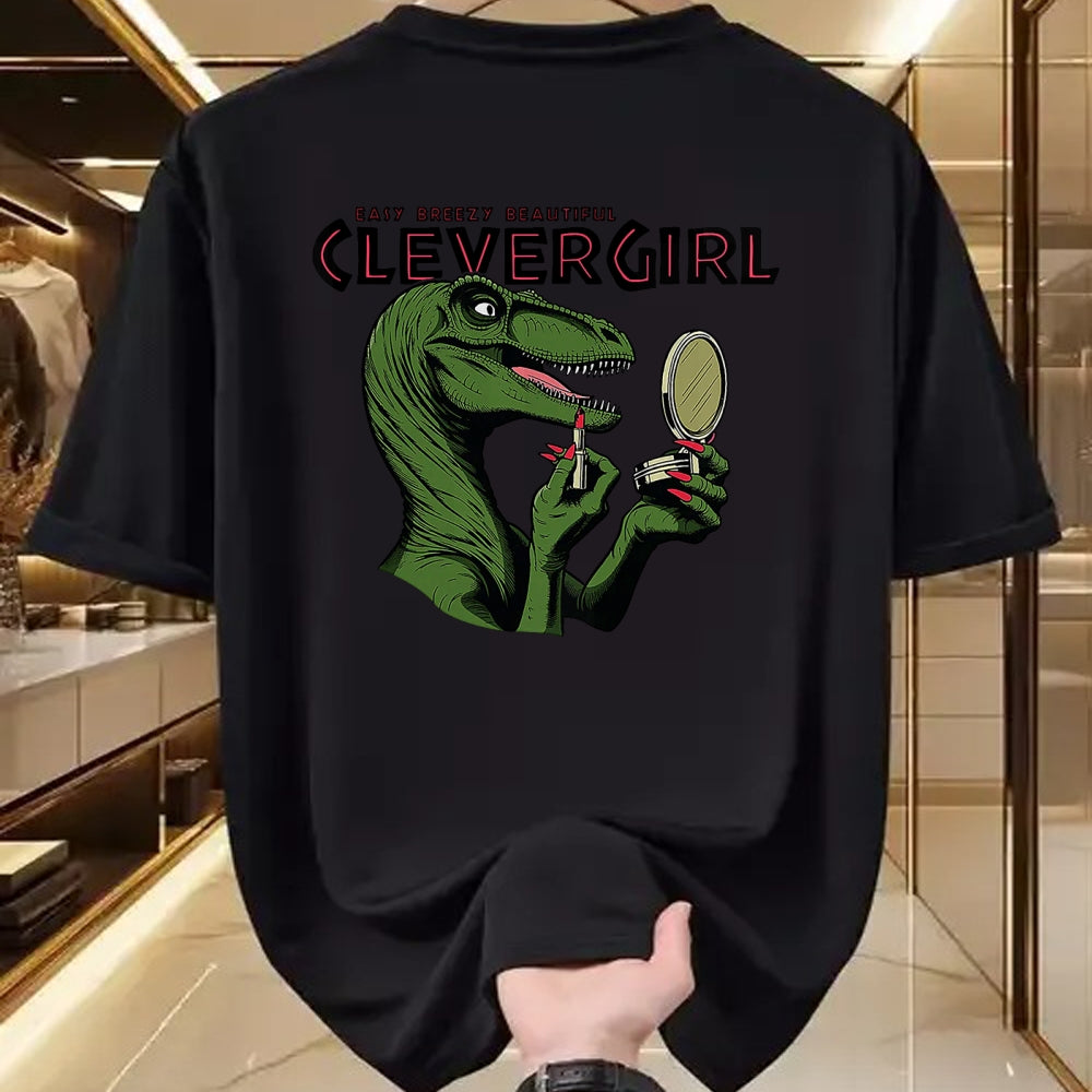 Best Dinosaur Lover Shirt, Funny Dinosaur UnisexT-Shirt/Hoodie/Sweatshirt HLT00 - Easy Breezy Beautiful Clever Girl Dinosaur T-Shirt