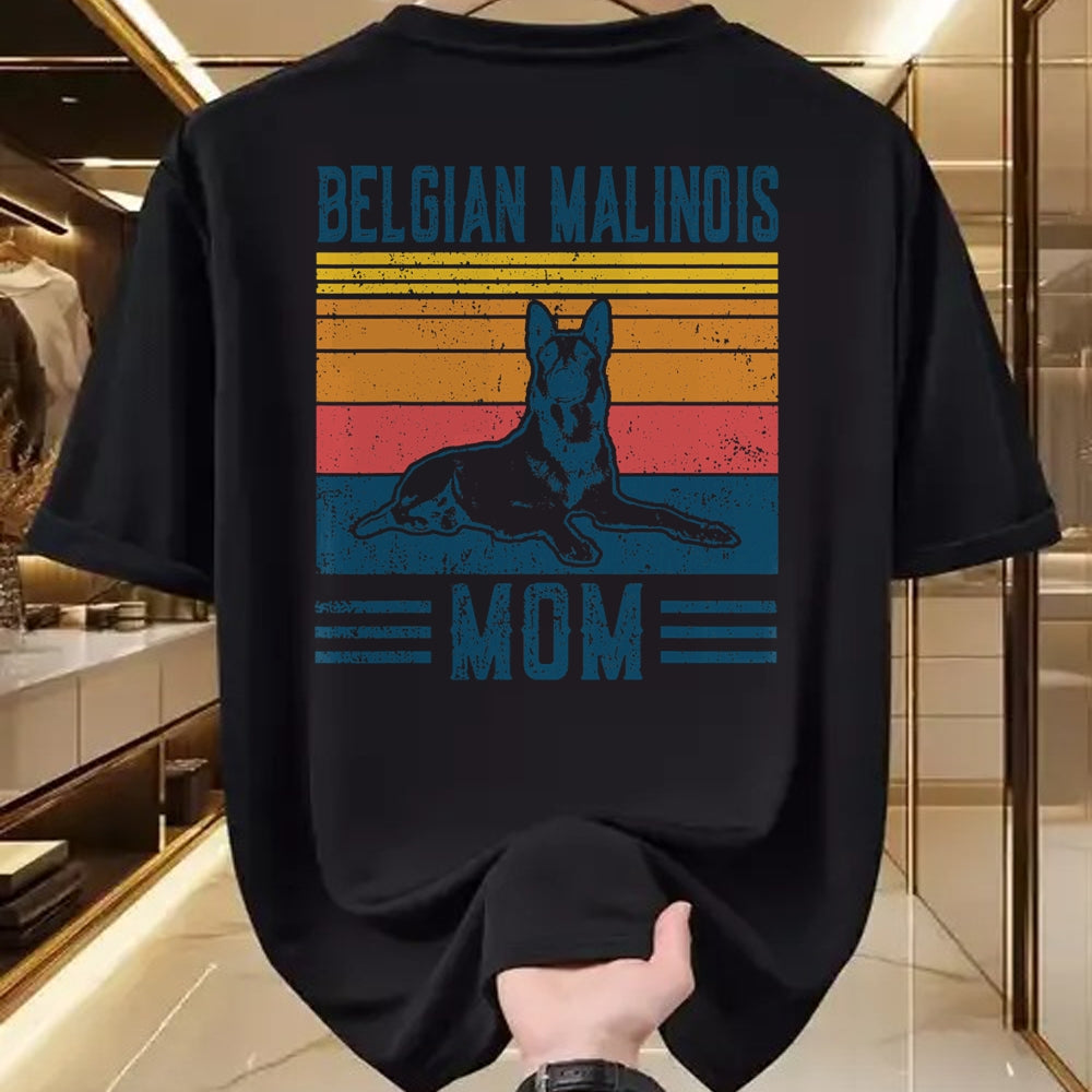 Dog Love Shirt, Dog Lover Gift T-Shirt/Hoodie/Sweatshirt HLT00 - Dog Belgian Malinois Mom - Vintage Belgian Malinois Mom T-Shirt