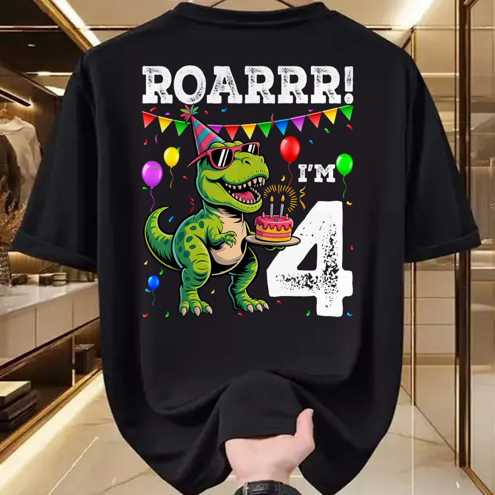 Best Dinosaur Lover Shirt, Funny Dinosaur UnisexT-Shirt/Hoodie/Sweatshirt HLT00 - 4th Birthday 4 Year Old Boys Girls Roar Im Dinosaur T-Shirt