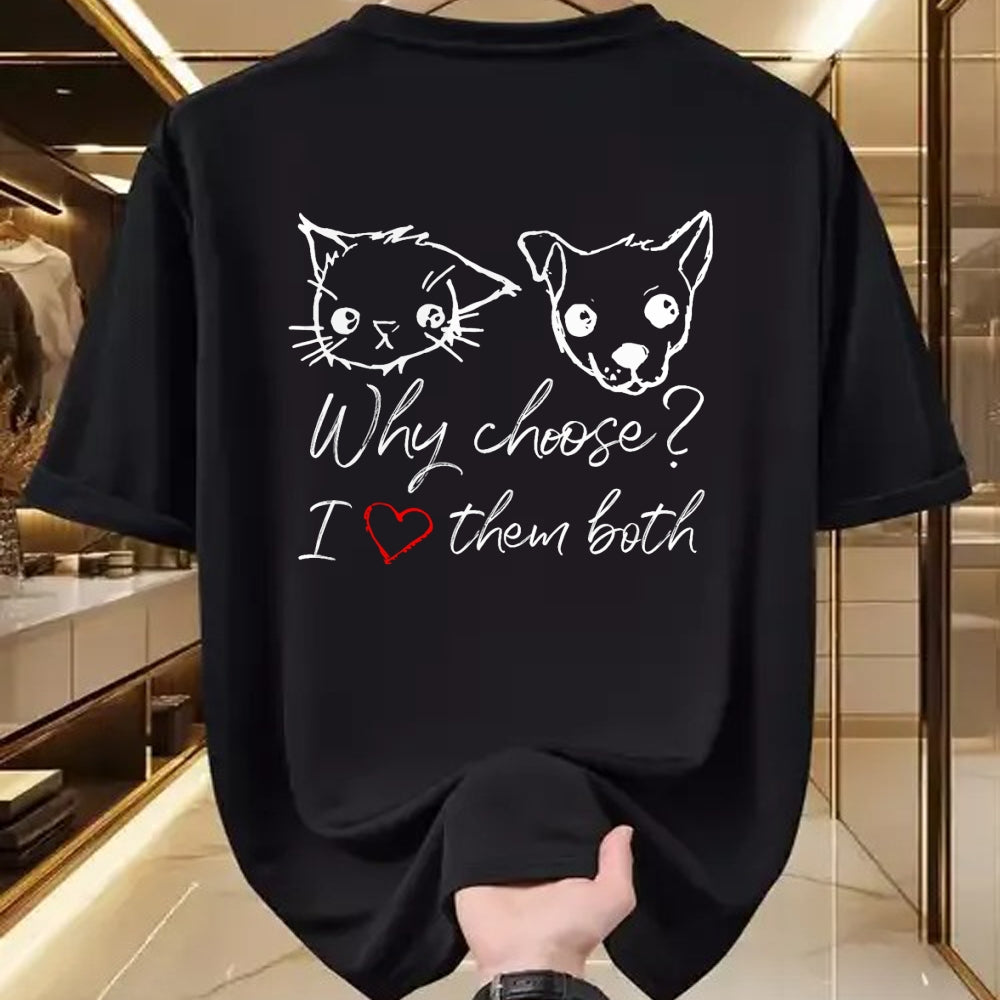 Dog Love Shirt, Dog Lover Gift T-Shirt/Hoodie/Sweatshirt HLT00 - Cat and Dog Lover I Love Puppies and Kittens T-Shirt