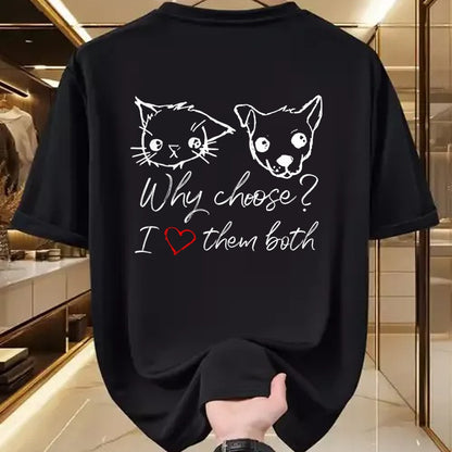 Dog Love Shirt, Dog Lover Gift T-Shirt/Hoodie/Sweatshirt HLT00 - Cat and Dog Lover I Love Puppies and Kittens T-Shirt
