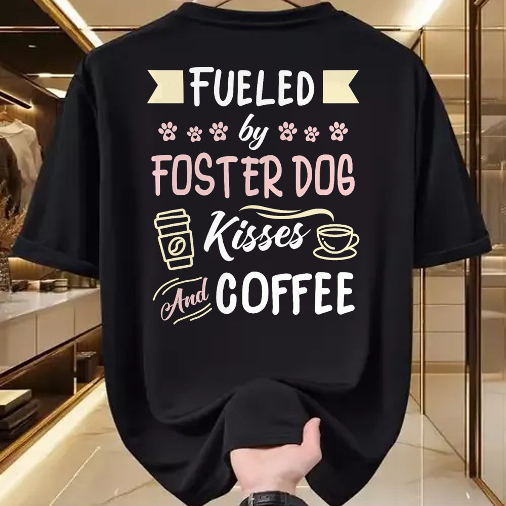 Dog Love Shirt, Dog Lover Gift T-Shirt/Hoodie/Sweatshirt HLT00 - Foster Dog Mom Coffee Lover T-Shirt (1)