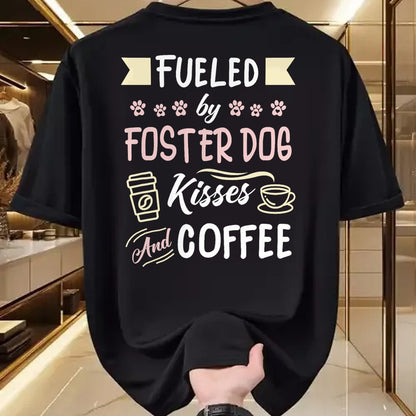 Dog Love Shirt, Dog Lover Gift T-Shirt/Hoodie/Sweatshirt HLT00 - Foster Dog Mom Coffee Lover T-Shirt (1)