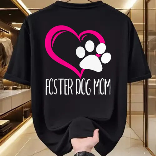 Dog Love Shirt, Dog Lover Gift T-Shirt/Hoodie/Sweatshirt HLT00 - Foster Dog Mom Shirt Cute Dog Paw Heart T-Shirt