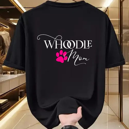 Dog Love Shirt, Dog Lover Gift T-Shirt/Hoodie/Sweatshirt HLT00 - Whoodle Mom Pink Dog Paw Gift T-Shirt