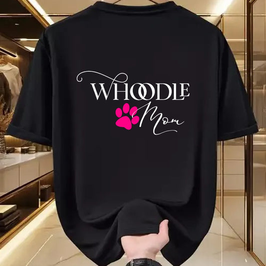 Dog Love Shirt, Dog Lover Gift T-Shirt/Hoodie/Sweatshirt HLT00 - Whoodle Mom Pink Dog Paw Gift T-Shirt