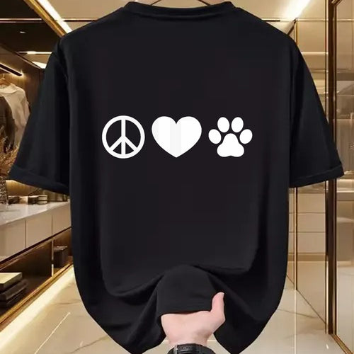 Dog Love Shirt, Dog Lover Gift T-Shirt/Hoodie/Sweatshirt HLT00 - Peace, Love and Dogs T Shirt T-Shirt