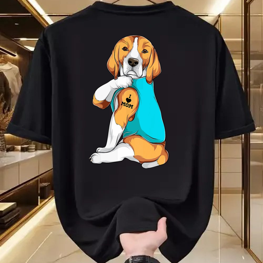 Dog Love Shirt, Dog Lover Gift T-Shirt/Hoodie/Sweatshirt HLT00 - Beagle I Love Mom Apparel, Dog Mom Gifts Womens T-Shirt