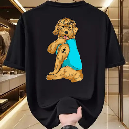 Dog Love Shirt, Dog Lover Gift T-Shirt/Hoodie/Sweatshirt HLT00 - Golden Doodle I Love Dad Tattoo Apparel, Dog Dad Gifts Dads T-Shirt