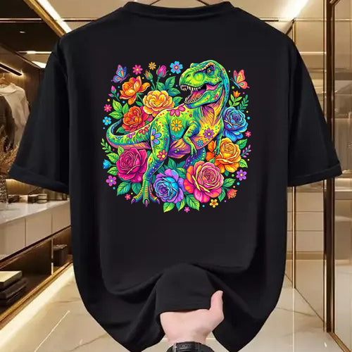 Best Dinosaur Lover Shirt, Funny Dinosaur UnisexT-Shirt/Hoodie/Sweatshirt HLT00 - Colorful Floral T Rex Dinosaur T-Shirt