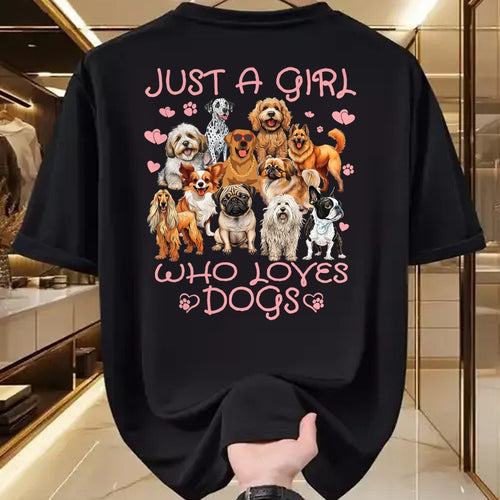 Dog Love Shirt, Dog Lover Gift T-Shirt/Hoodie/Sweatshirt HLT00 - Funny Cute Dog Puppy Lover Just A Girl Who Loves Dogs T-Shirt