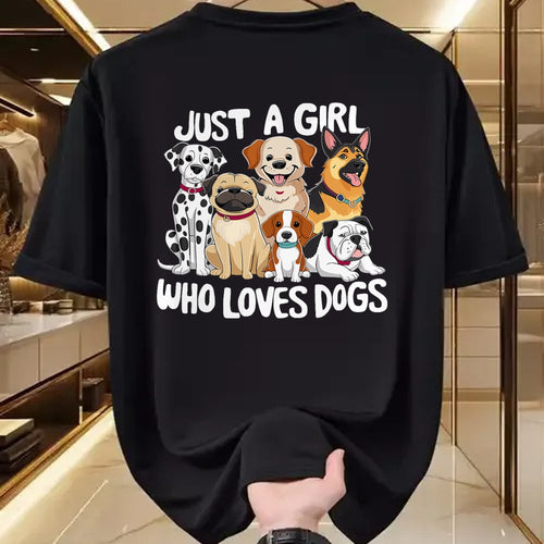Dog Love Shirt, Dog Lover Gift T-Shirt/Hoodie/Sweatshirt HLT00 - Dog Lover Just a Girl who loves Dogs T-Shirt