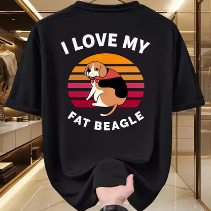 Dog Love Shirt, Dog Lover Gift T-Shirt/Hoodie/Sweatshirt HLT00 - I Love My Fat Beagle - Beagle Dog T-Shirt (1)