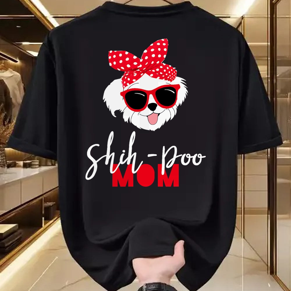 Dog Love Shirt, Dog Lover Gift T-Shirt/Hoodie/Sweatshirt HLT00 - Dog Lovers T Shirt Shih-Poo Mom Fur Mama Shirt T-Shirt