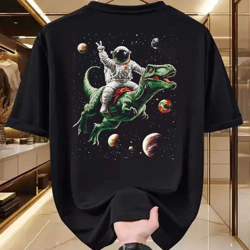 Best Dinosaur Lover Shirt, Funny Dinosaur UnisexT-Shirt/Hoodie/Sweatshirt HLT00 - Astronaut Dinosaur T Rex Outer Space Science Galaxy Universe T-Shirt