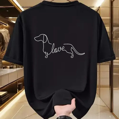Dog Love Shirt, Dog Lover Gift T-Shirt/Hoodie/Sweatshirt HLT00 - Dachshund Chiweenie Wiener Dog Love Sketch Art Dog T-Shirt