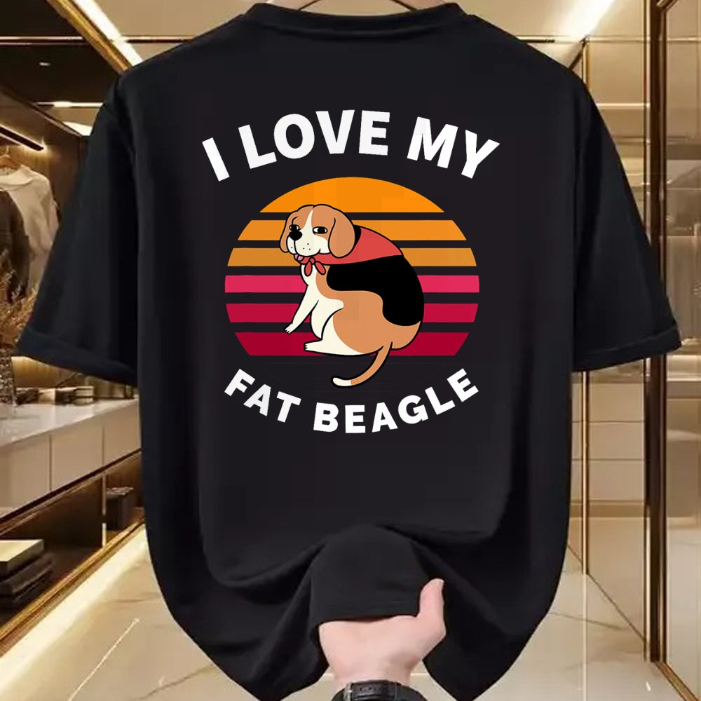 Dog Love Shirt, Dog Lover Gift T-Shirt/Hoodie/Sweatshirt HLT00 - I Love My Fat Beagle - Beagle Dog T-Shirt
