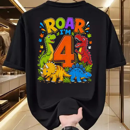Best Dinosaur Lover Shirt, Funny Dinosaur UnisexT-Shirt/Hoodie/Sweatshirt HLT00 - Dinosaur 4th Four Roar I_m 4 Birthday 4 Year Old Boys Gifts T-Shirt