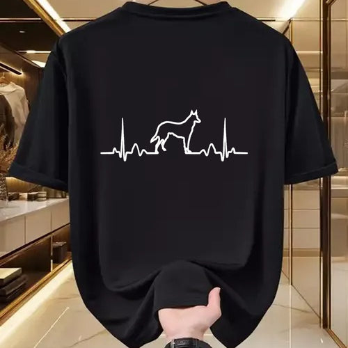 Dog Love Shirt, Dog Lover Gift T-Shirt/Hoodie/Sweatshirt HLT00 - German Shepherd Dog Heartbeat Funny Dog Gift Tee Shirt T-Shirt