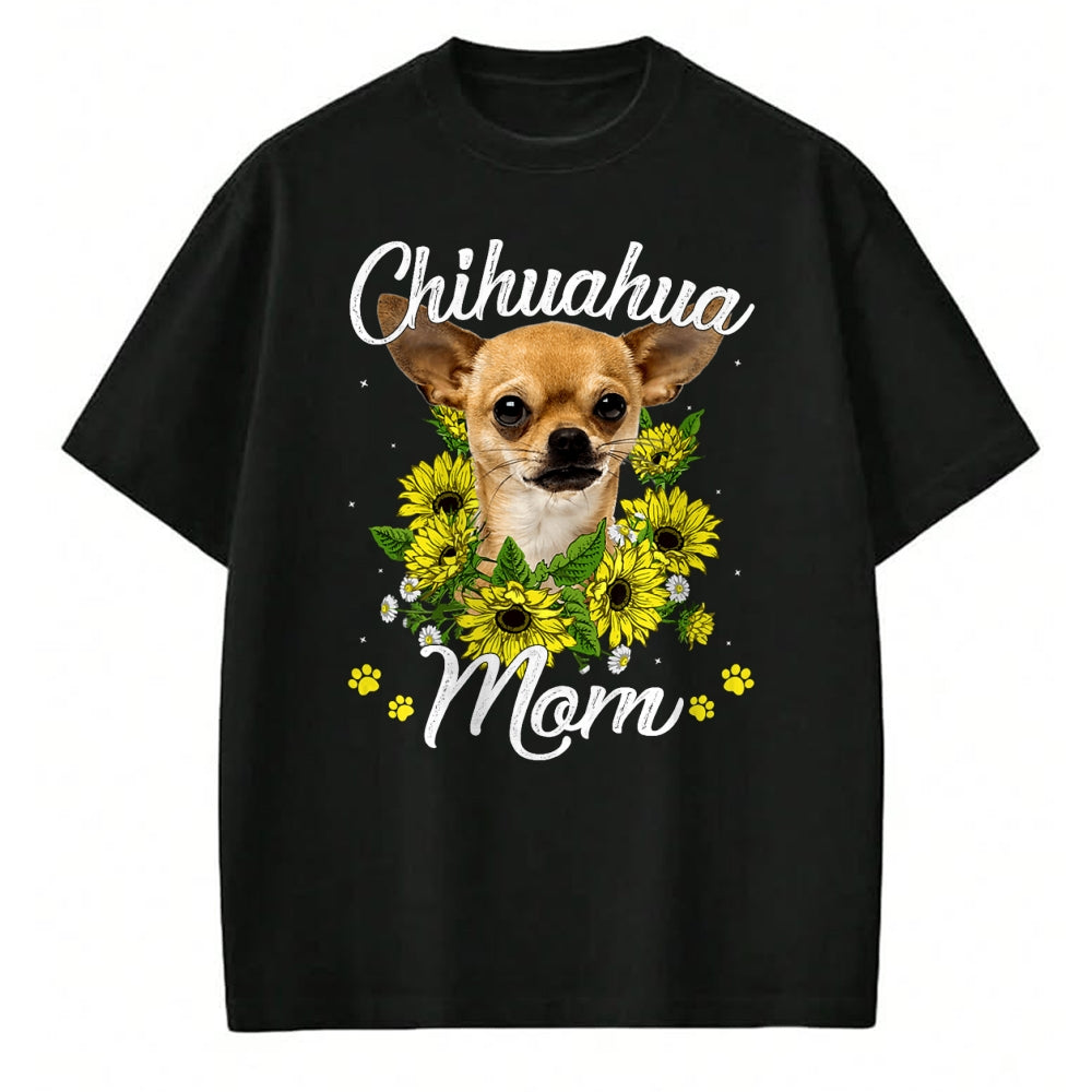 Dog Love Shirt, Dog Lover Gift T-Shirt/Hoodie/Sweatshirt HLT00 - Dog Mom Sunflower Gift Love Dogs and Flowers T-Shirt