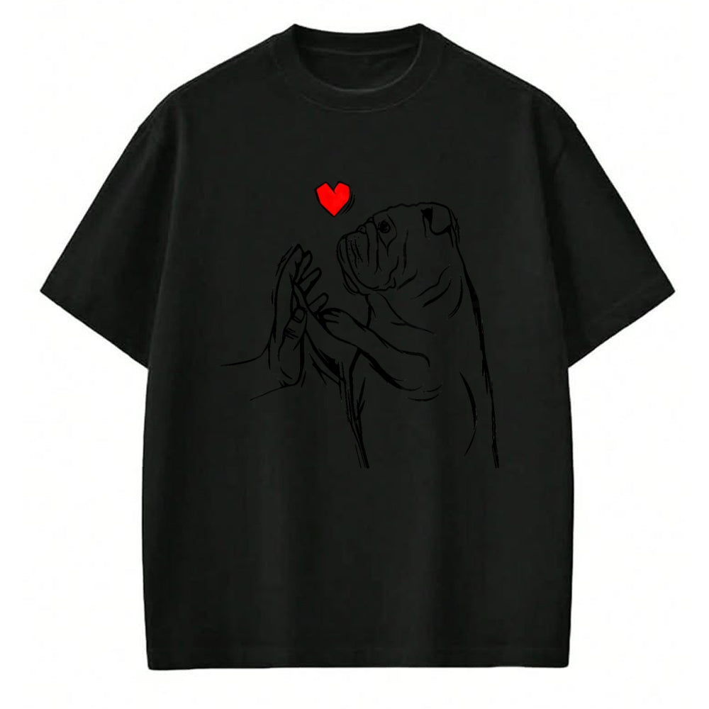 Dog Love Shirt, Dog Lover Gift T-Shirt/Hoodie/Sweatshirt HLT00 - English Bulldog Love Cute Bully Dog Mom Funny Girls Gift T-Shirt