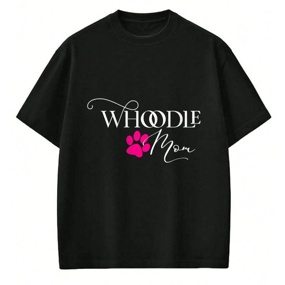 Dog Love Shirt, Dog Lover Gift T-Shirt/Hoodie/Sweatshirt HLT00 - Whoodle Mom Pink Dog Paw Gift T-Shirt