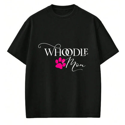 Dog Love Shirt, Dog Lover Gift T-Shirt/Hoodie/Sweatshirt HLT00 - Whoodle Mom Pink Dog Paw Gift T-Shirt