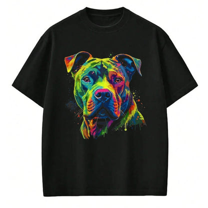 Dog Love Shirt, Dog Lover Gift T-Shirt/Hoodie/Sweatshirt HLT00 - Pit Bull Mom Dog Lover Colorful Artistic Pitbull Owner Women T-Shirt