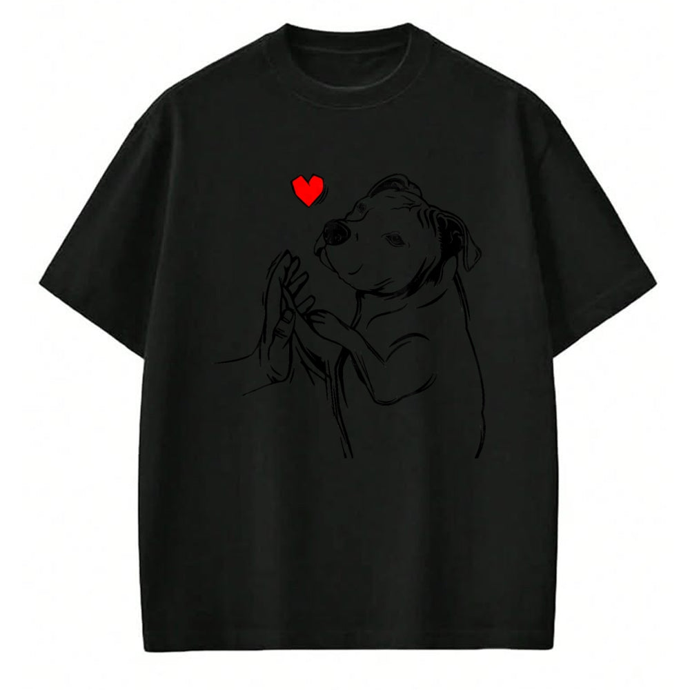 Dog Love Shirt, Dog Lover Gift T-Shirt/Hoodie/Sweatshirt HLT00 -Pitbull Love Cute Pittie Dog Mom Funny Girls T-Shirt