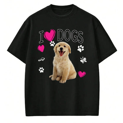 Dog Love Shirt, Dog Lover Gift T-Shirt/Hoodie/Sweatshirt HLT00 - I Love Dogs Shirt - Golden Labrador retriever t shirt T-Shirt