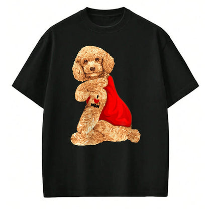 Dog Love Shirt, Dog Lover Gift T-Shirt/Hoodie/Sweatshirt HLT00 - Poodle Dog I Love Mom Tattoo Lover funny Gift T-Shirt