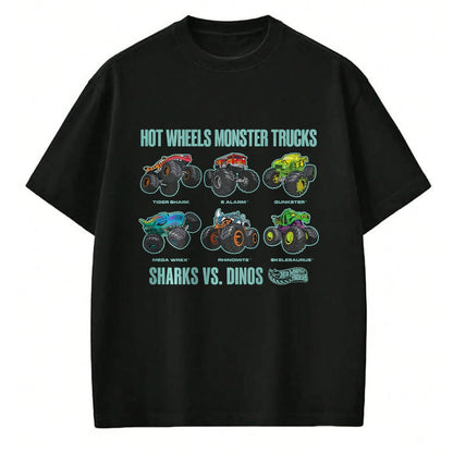 Best Dinosaur Lover Shirt, Funny Dinosaur UnisexT-Shirt/Hoodie/Sweatshirt HLT00 - Hot Wheels Monster Trucks Sharks vs. Dinos T-Shirt Tee for Men Women Boys and Girls