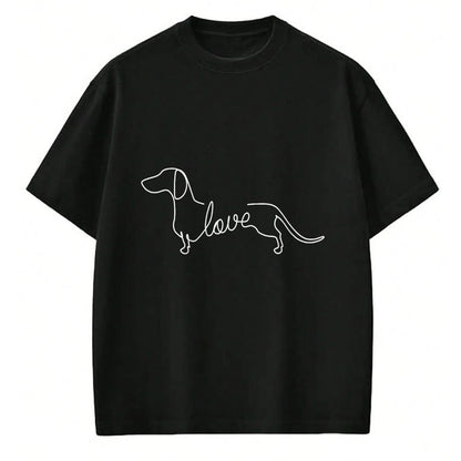 Dog Love Shirt, Dog Lover Gift T-Shirt/Hoodie/Sweatshirt HLT00 - Dachshund Chiweenie Wiener Dog Love Sketch Art Dog T-Shirt