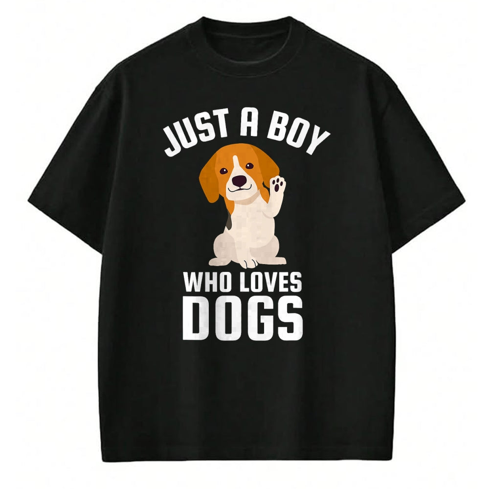 Dog Love Shirt, Dog Lover Gift T-Shirt/Hoodie/Sweatshirt HLT00 - Just A Boy Who Loves Dogs T-Shirt