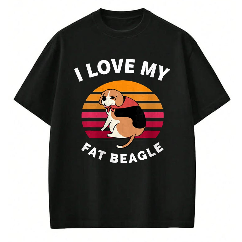 Dog Love Shirt, Dog Lover Gift T-Shirt/Hoodie/Sweatshirt HLT00 - I Love My Fat Beagle - Beagle Dog T-Shirt (1)