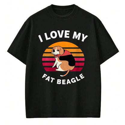 Dog Love Shirt, Dog Lover Gift T-Shirt/Hoodie/Sweatshirt HLT00 - I Love My Fat Beagle - Beagle Dog T-Shirt (1)