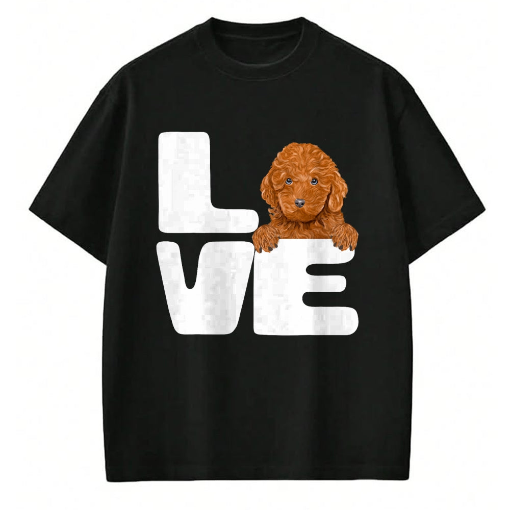Dog Love Shirt, Dog Lover Gift T-Shirt/Hoodie/Sweatshirt HLT00 - I Love My Brown Poodle Dog Lover T-Shirt