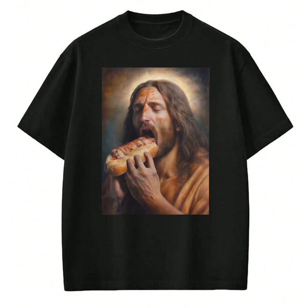 Dog Love Shirt, Dog Lover Gift T-Shirt/Hoodie/Sweatshirt HLT00 - Jesus loves hot dogs T-Shirt