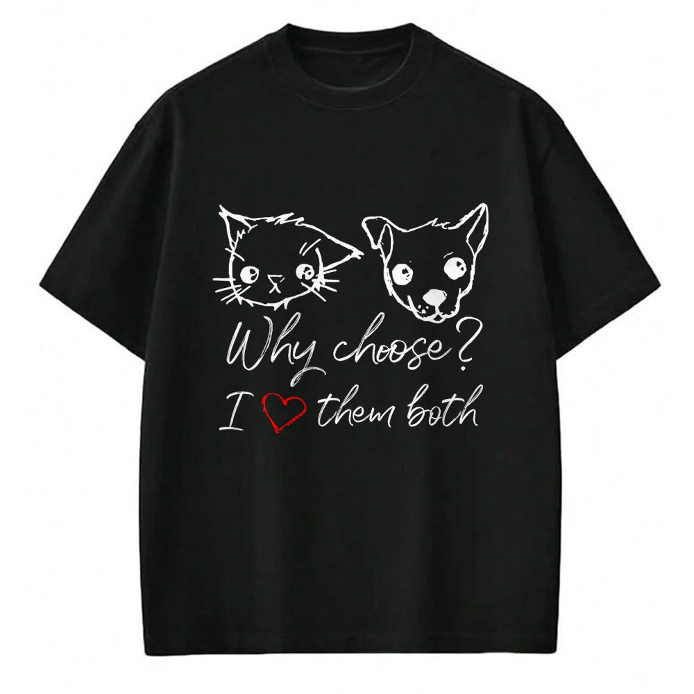 Dog Love Shirt, Dog Lover Gift T-Shirt/Hoodie/Sweatshirt HLT00 - Cat and Dog Lover I Love Puppies and Kittens T-Shirt
