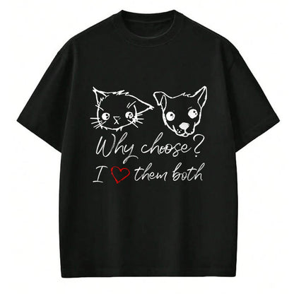 Dog Love Shirt, Dog Lover Gift T-Shirt/Hoodie/Sweatshirt HLT00 - Cat and Dog Lover I Love Puppies and Kittens T-Shirt