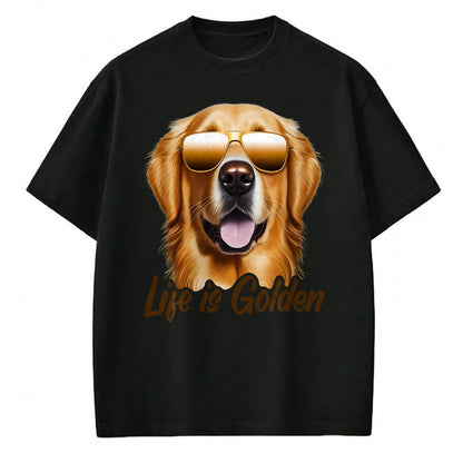 Dog Love Shirt, Dog Lover Gift T-Shirt/Hoodie/Sweatshirt HLT00 - Life is Golden Funny Golden Retriever Cute Dog Good Pet Life T-Shirt