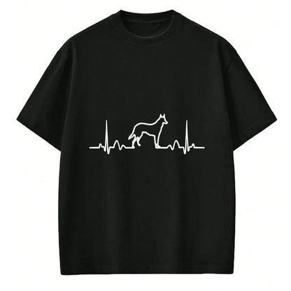 Dog Love Shirt, Dog Lover Gift T-Shirt/Hoodie/Sweatshirt HLT00 - German Shepherd Dog Heartbeat Funny Dog Gift Tee Shirt T-Shirt